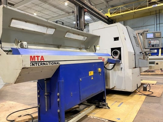 Leadwell #T-8, 26.3" swing, 10" chuck, 3-jaw, 3" bar, Fanuc 0iT, 2-Axis slant bed, 2008, #15829J - Image 6