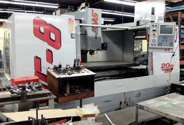 Haas #VF-8, 64" X, 40" Y, 30" Z, 7500 RPM,Cat 40,20 automatic tool changer, 20 HP,R.T.,prog coolant - Image 1