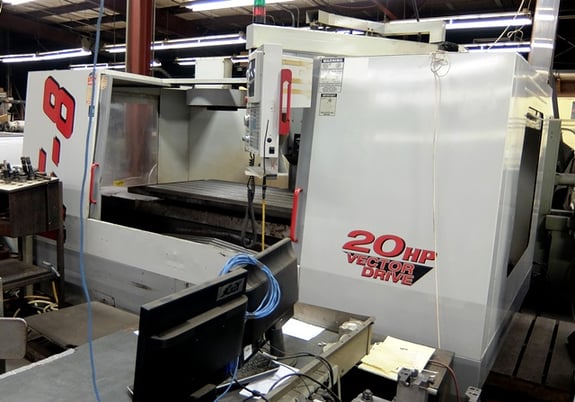 Haas #VF-8, 64" X, 40" Y, 30" Z, 7500 RPM,Cat 40,20 automatic tool changer, 20 HP,R.T.,prog coolant - Image 2