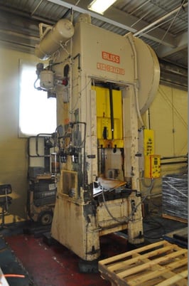 150 Ton, Bliss #S1-150-27-33, SSSC, 12" stroke, 22" Shut Height, 3.5"powered ram adj.,air cooled & brake - Image 4
