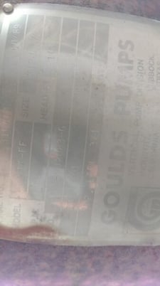 900 GPM @ 100' TDH, Goulds, 8x12 JMC, 2 STG Stainless Steel, 1760 RPM, #1761 - Image 3