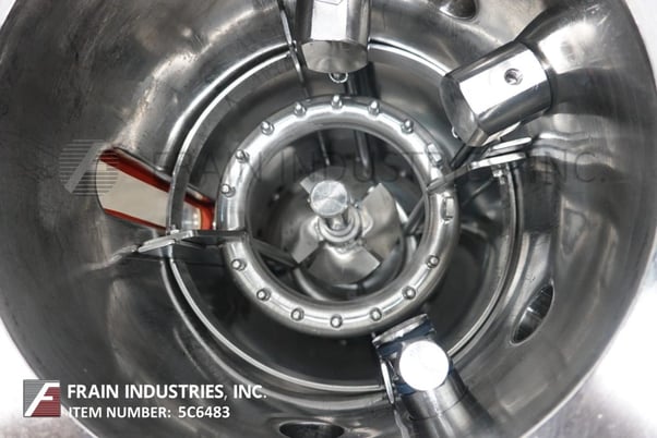 Tank Fermentor, 16 liter reactor, bottom drive, dual level agitation & sanitary shaft seals, 316 Stainless - Image 2