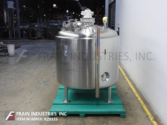 1125 gallon Feldmeier #4500L, 4500 liter capacity, 25/50 psi, 316S/S 3-zone jacketed process tank, dome top - Image 3