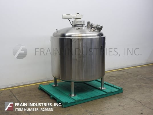 1125 gallon Feldmeier #4500L, 4500 liter capacity, 25/50 psi, 316S/S 3-zone jacketed process tank, dome top - Image 5