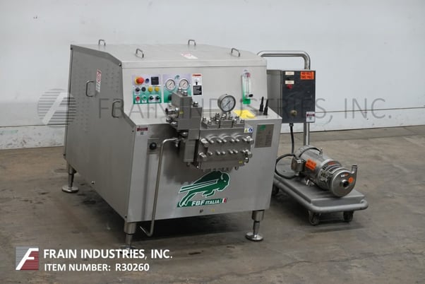 FBF Italia #FBF4022/3A, 2-stage homogenizer, 792 gallons per hour, 2886 psi, semi-spherical style supply & - Image 5