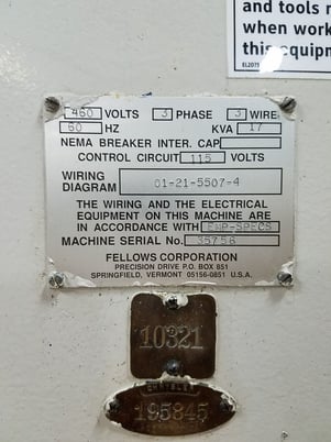Fellows #10-4, Fanuc PowerMate D, 10" diameter, 4DP,hydraulic collet fixture,cutter guard, #29370 - Image 5