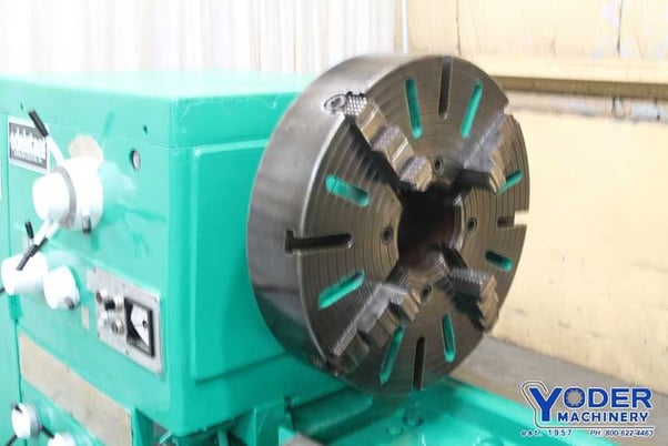 32" x 200" Edelstaal #SNA800X5000, hollow spindle gap bed lathe, 20" SOCS, 1980, #66525 - Image 4