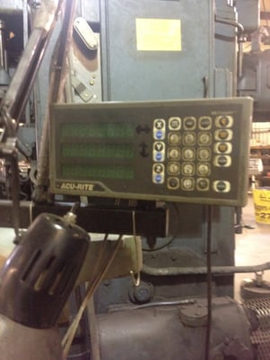 Alliant #1-1/2TMV, ram type vertical mill, 9" x42" table, 2 HP, AcuRite 3-Axis digital read out, #65965 - Image 6