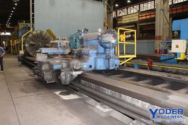 100" x 580" Betts #57R, engine lathe, 63.5" SOCS, face plate type 96" chuck, digital read out, #71093 - Image 1