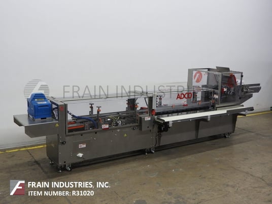 Adco #15D105SS, semi-automatic, Stainless Steel, horizontal, continous motion, hot melt glue cartoner, 25-120 - Image 1