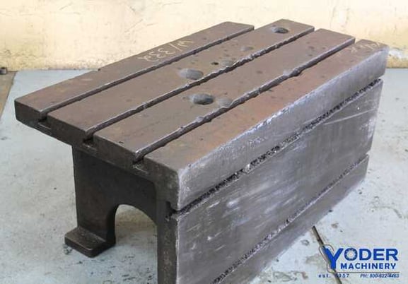 Box drill table, 24 width x 48 L x 22 -1/2" H, 3 T-slots, cast iron construction, #59836 - Image 1
