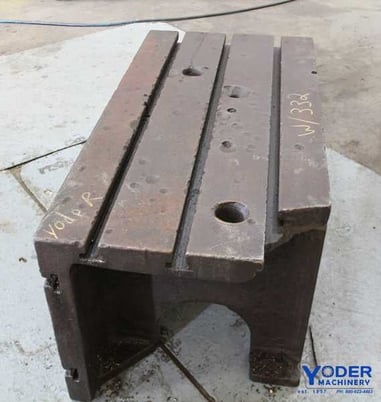 Box drill table, 24 width x 48 L x 22 -1/2" H, 3 T-slots, cast iron construction, #59836 - Image 5