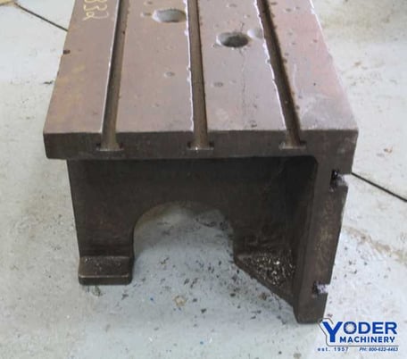 Box drill table, 24 width x 48 L x 22 -1/2" H, 3 T-slots, cast iron construction, #59836 - Image 6