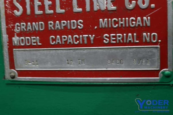 American #1000, 7-roll straightener, straight edge, 12" width, 2-1/2" roll diameter, #61622 - Image 9