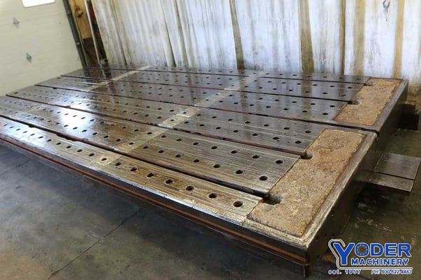 181" x 86" x 6-1/2", T-slotted floor plate, 5 T-slots, V-ways on bottom, #70834 - Image 3
