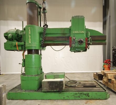 8' -19" Carlton #4A, radial drill, 50" x 101" base, #6MT, #13966 - Image 2