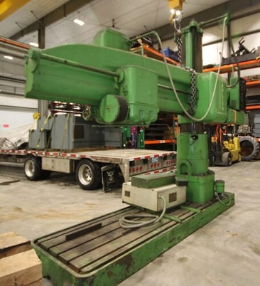 8' -19" Carlton #4A, radial drill, 50" x 101" base, #6MT, #13966 - Image 6