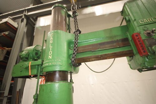 8' -19" Carlton #4A, radial drill, 50" x 101" base, #6MT, #13966 - Image 8