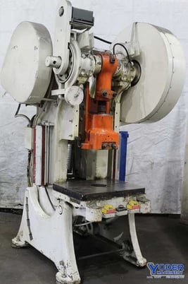 60 Ton, Federal #6, OBI back geared press, 15.75" BH, air clutch & brake, automatic lube, #70710 - Image 3