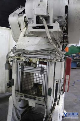 60 Ton, Federal #6, OBI back geared press, 15.75" BH, air clutch & brake, automatic lube, #70710 - Image 9