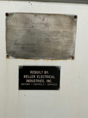 800 HP 1800 RPM Westinghouse, Frame 5810S, weather protected enclosure type 1, sleeve, rebuilt, 4000 Volts (2 - Image 2