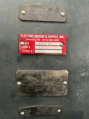 300 HP 900 RPM Continental, Frame N684S, TEFC, 2300 Volts, reconditioned - Image 2