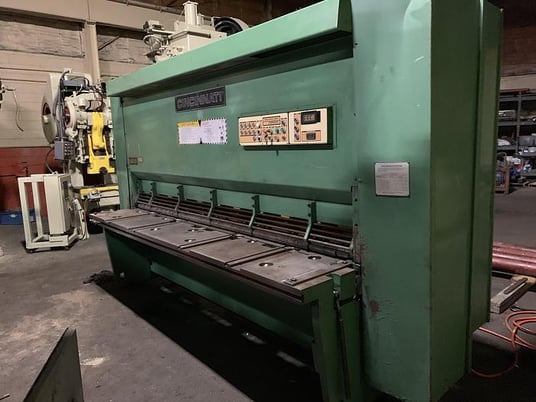 1/2" x 10' Cincinnati #500, hydraulic power shear, 48" Back Gauge, (2) squaring arm, 40 HP, 13 hold downs - Image 3