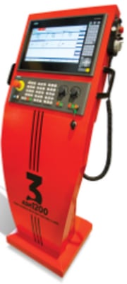 Akyapak #3ADM-1200, CNC Drill Line, 50" x 20", 3-spdl, 15" touch screen Mitsubishi C70 Control, Infeed & - Image 4