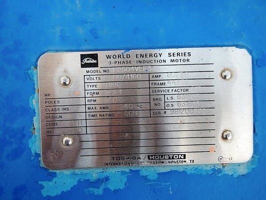 250 HP 1800 RPM Toshiba, Frame 447TS, Drip-Proof Ball Bearing, 2300/4160 Volts (3 available) - Image 4