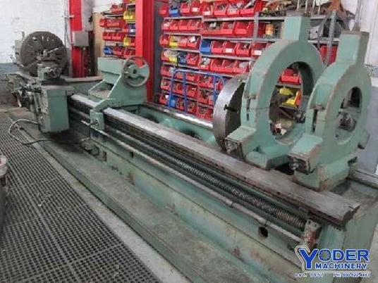 32" x 205" Tos, 3.25" bore, engine lathe, 7.1-900 RPM, steady rests, #68439 - Image 1
