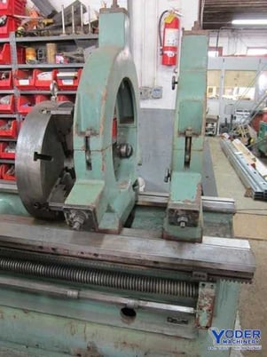32" x 205" Tos, 3.25" bore, engine lathe, 7.1-900 RPM, steady rests, #68439 - Image 5
