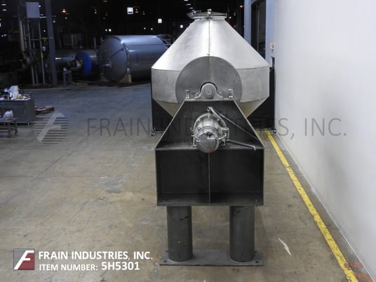 60 cu.ft. Patterson, 304 Stainless Steel, double cone mixer, 18" ID product port with clamp down cover, 7-1/2 - Image 3