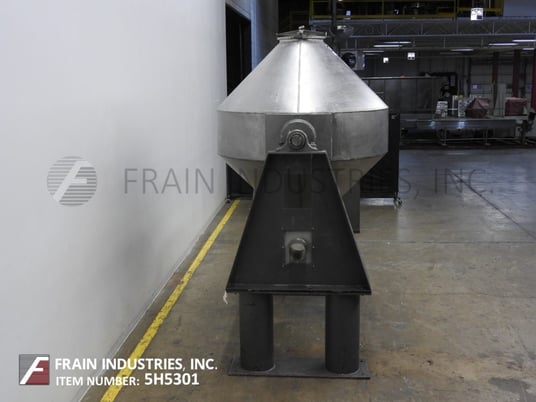 60 cu.ft. Patterson, 304 Stainless Steel, double cone mixer, 18" ID product port with clamp down cover, 7-1/2 - Image 4