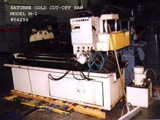 10" Saturne #M-1, cold cut-off saw, 12' 6" table length, 24" travel, 60" shuttle travel, 5" jaw opening - Image 1