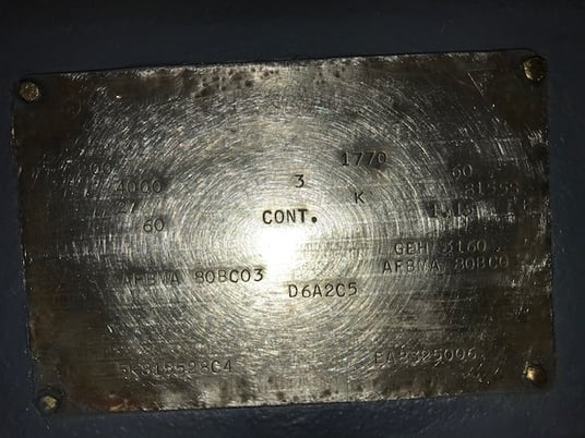 200 HP 1800 RPM General Electric, Fr 8155S, weather protected enclosure type 1, BB, 1.15 service factor - Image 1