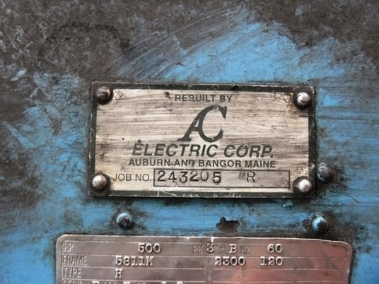 500 HP 900 RPM U.S. Motors, Frame 5811M, Drip-Proof Ball Bearing, 2300 Volts - Image 4