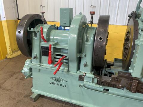 2.5" -8" Landis #8, receding die head pipe threader, 24.75" carriage travel, #11874 - Image 5