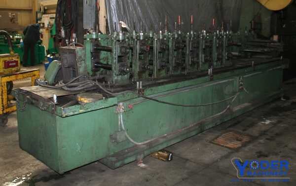 4 Stand, Yoder #M2, 4 stand on 14 head base rollformer, 14" roll space, 2" shaft, #62019 - Image 1