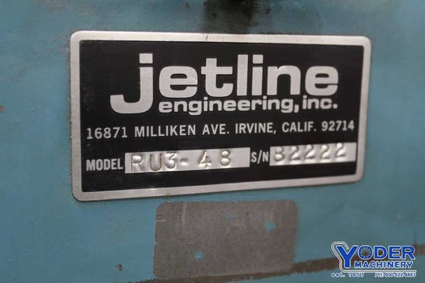 Jetline #RU3-48, sheet planisher, 48" throat, 13000 lb. force, 1.5 HP, 1982, #71520 - Image 6