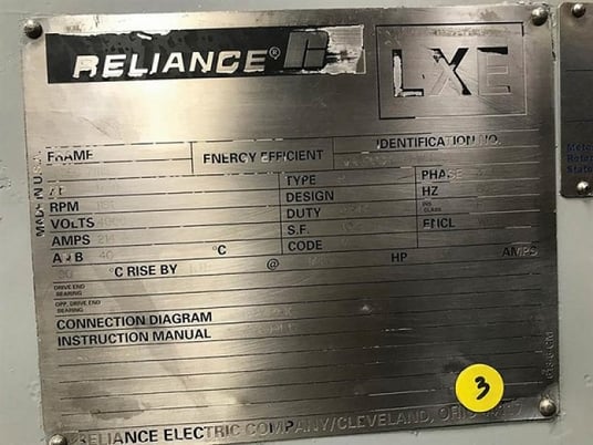 Image 1 for 1750 HP 1200 RPM Reliance, Frame 7111S, weather protected enclosure type 2, S/B, 1.0 service factor, rebuilt, 4160 Volts