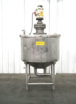50 gallon 304 Stainless Steel chemical mixing tank, with mixer & control panel, 1/4 HP, 115 V., 1 phase - Image 1