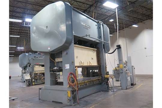 600 Ton, Brown & Boggs #SS2-600-120-60, straight side 2 point press, 12" stroke, 22" Shut Height, 12" - Image 2