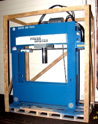 100 Ton, Press Master #HFP-100-MWH, 12" stroke, 8" bore, movable workhead, #147576 - Image 1