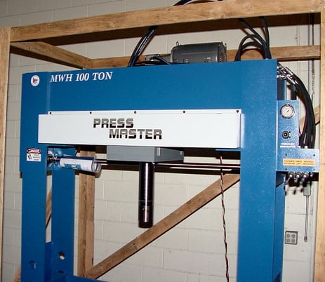 100 Ton, Press Master #HFP-100-MWH, 12" stroke, 8" bore, movable workhead, #147576 - Image 3