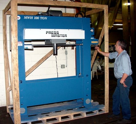 100 Ton, Press Master #HFP-100-MWH, 12" stroke, 8" bore, movable workhead, #147576 - Image 6