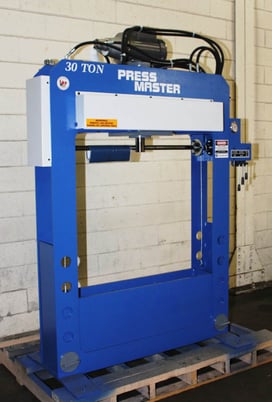 30 Ton, Press Master #HFP-30MWH, 12" stroke, 5" bore, powered movable work head, #154121 - Image 1