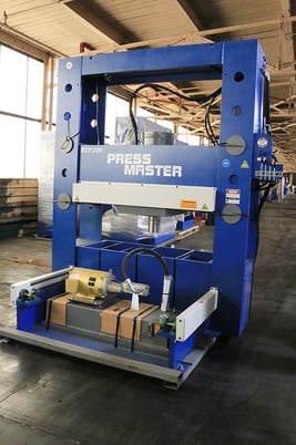 200 Ton, Press Master #RTP-200, H-frame hydraulic press, 20" stroke, roll-In table press, #158297 - Image 2