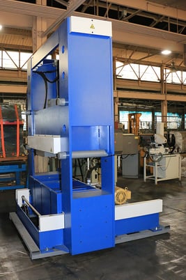 200 Ton, Press Master #RTP-200, H-frame hydraulic press, 20" stroke, roll-In table press, #158297 - Image 6