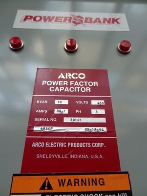 20 KVAR Arco #4820F Powerbank Power Factor Capacitor, 480 Volts (6 available) - Image 2
