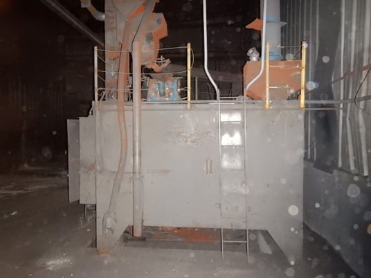 Wheelabrator finishing machine with swing table, 66", requires pit - Image 5
